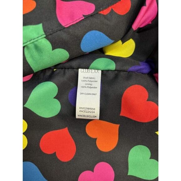 Club Exx Live Out Loud Faux Fur Coat Unisex Pride Jacket SM/MED Rainbow Gay - Picture 4 of 6